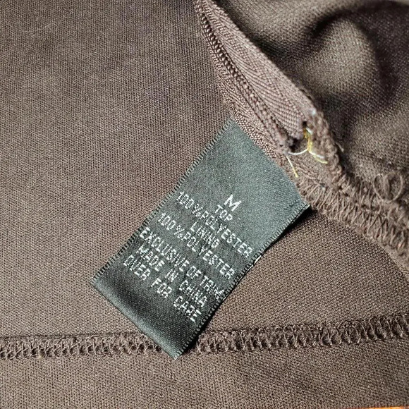 Iz Byer Sleeveless Chiffon Lined Earth Tone Animal Print Blouse Size Medium - Picture 6 of 12